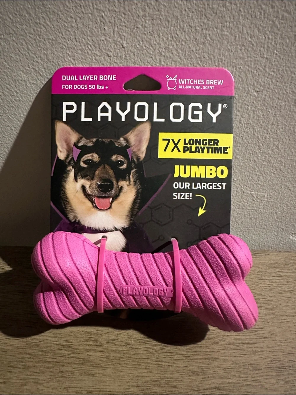 Playology ‘Witches Brew’ Dual-Layer Dog Bone Toy